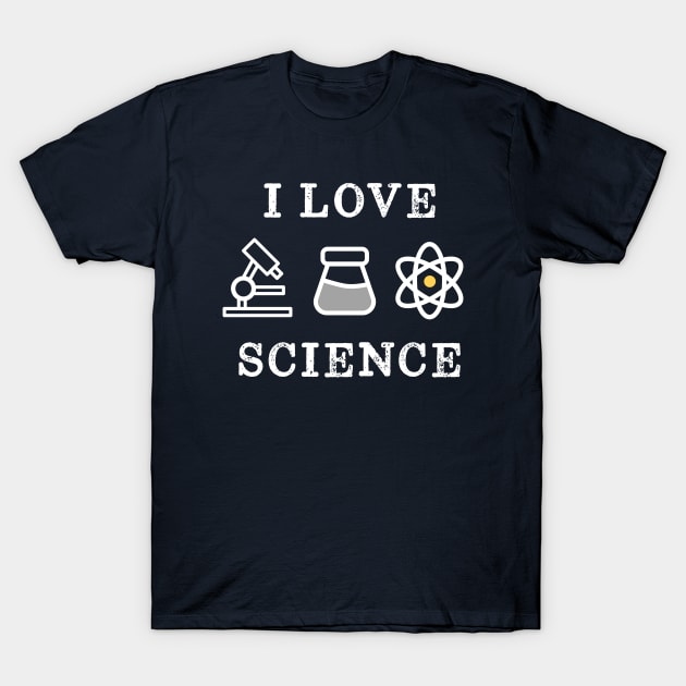 I Love Science Retro Vintage T-Shirt by happinessinatee